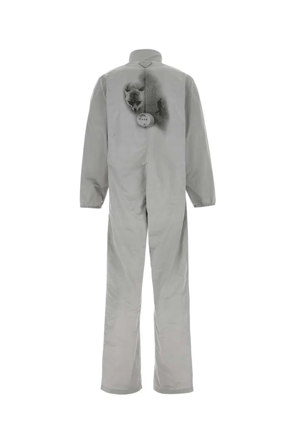 Prada Logo Printed Long Sleeved Jumpsuit