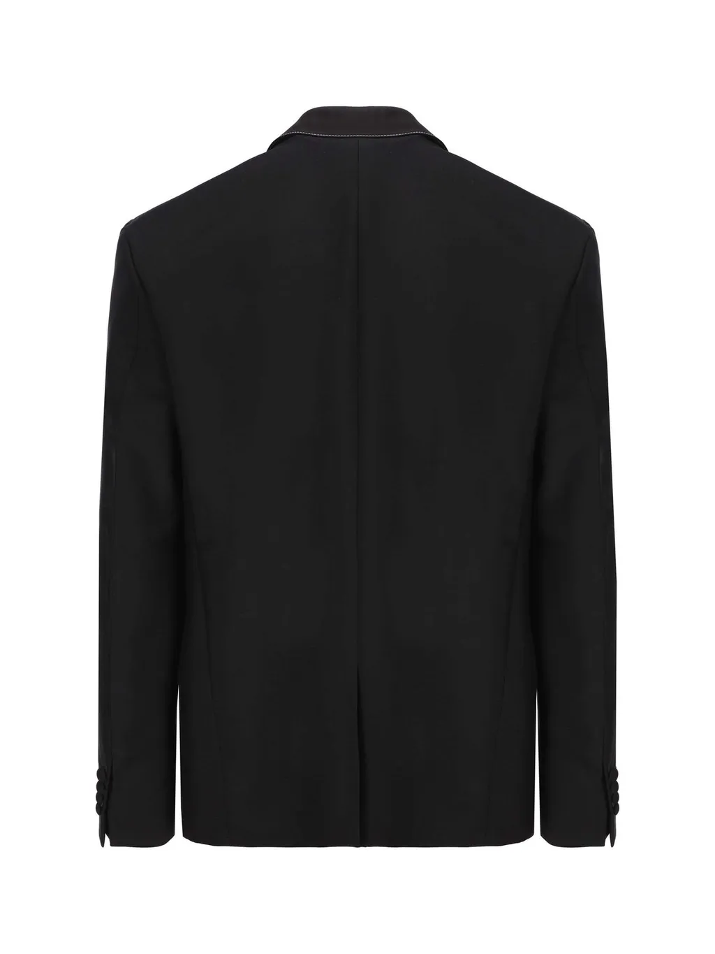 Prada Contrasted Trim Single Breasted Jacket