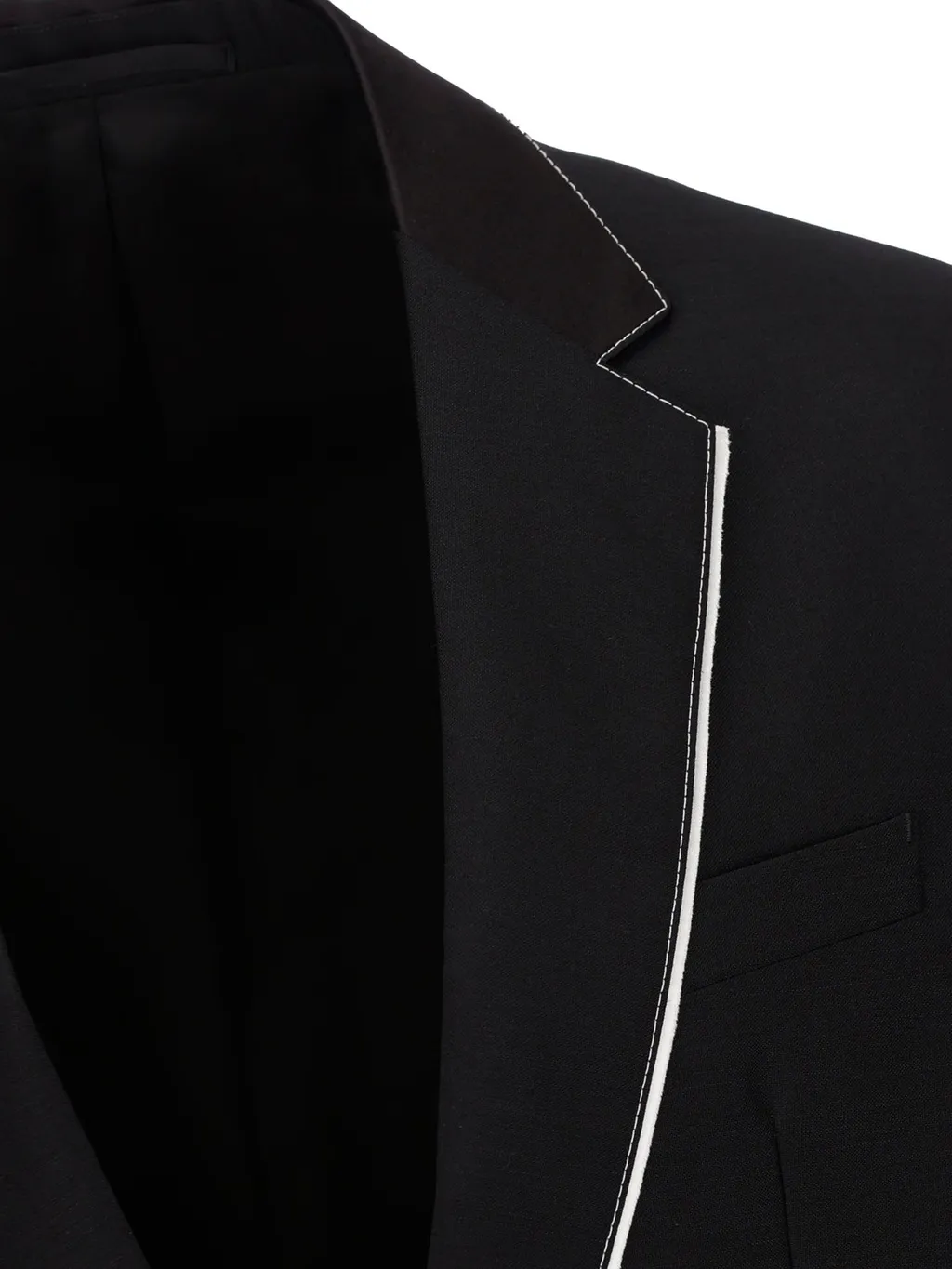 Prada Contrasted Trim Single Breasted Jacket