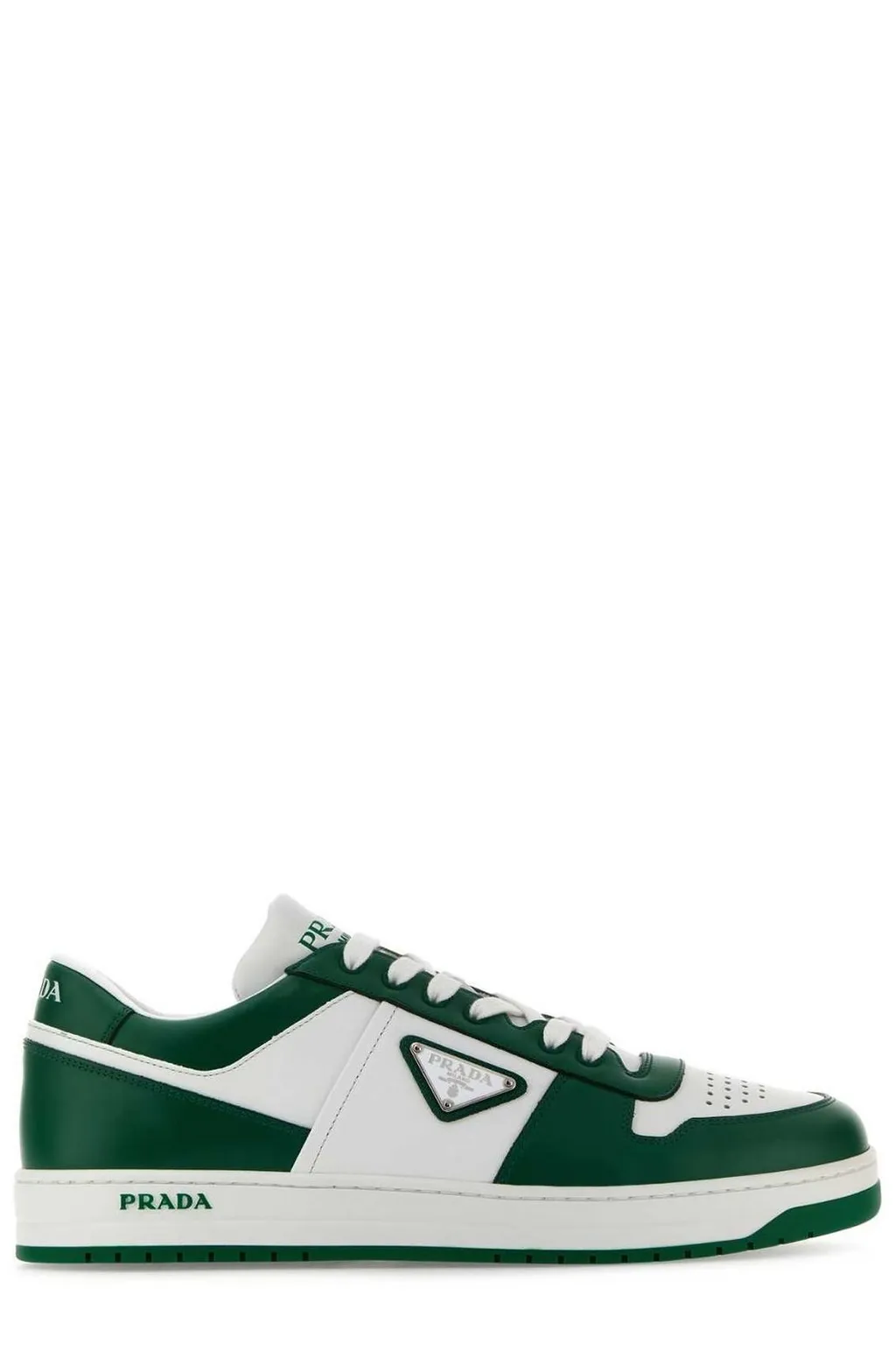 Prada Logo Patch Lace-Up Sneakers