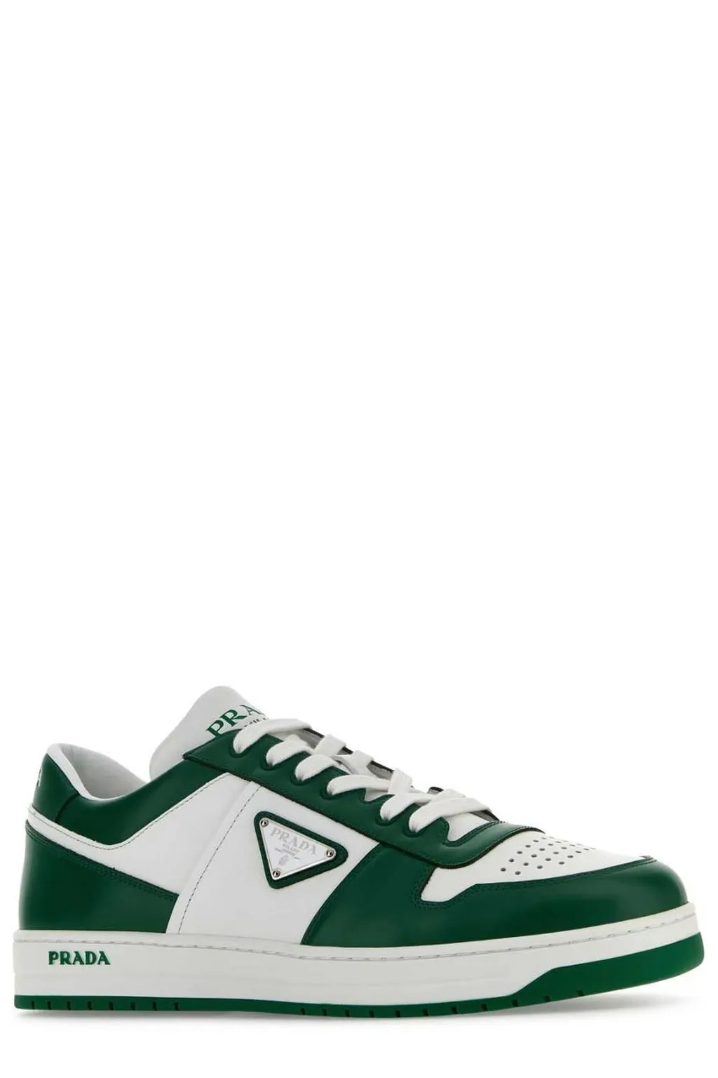 Prada Logo Patch Lace-Up Sneakers
