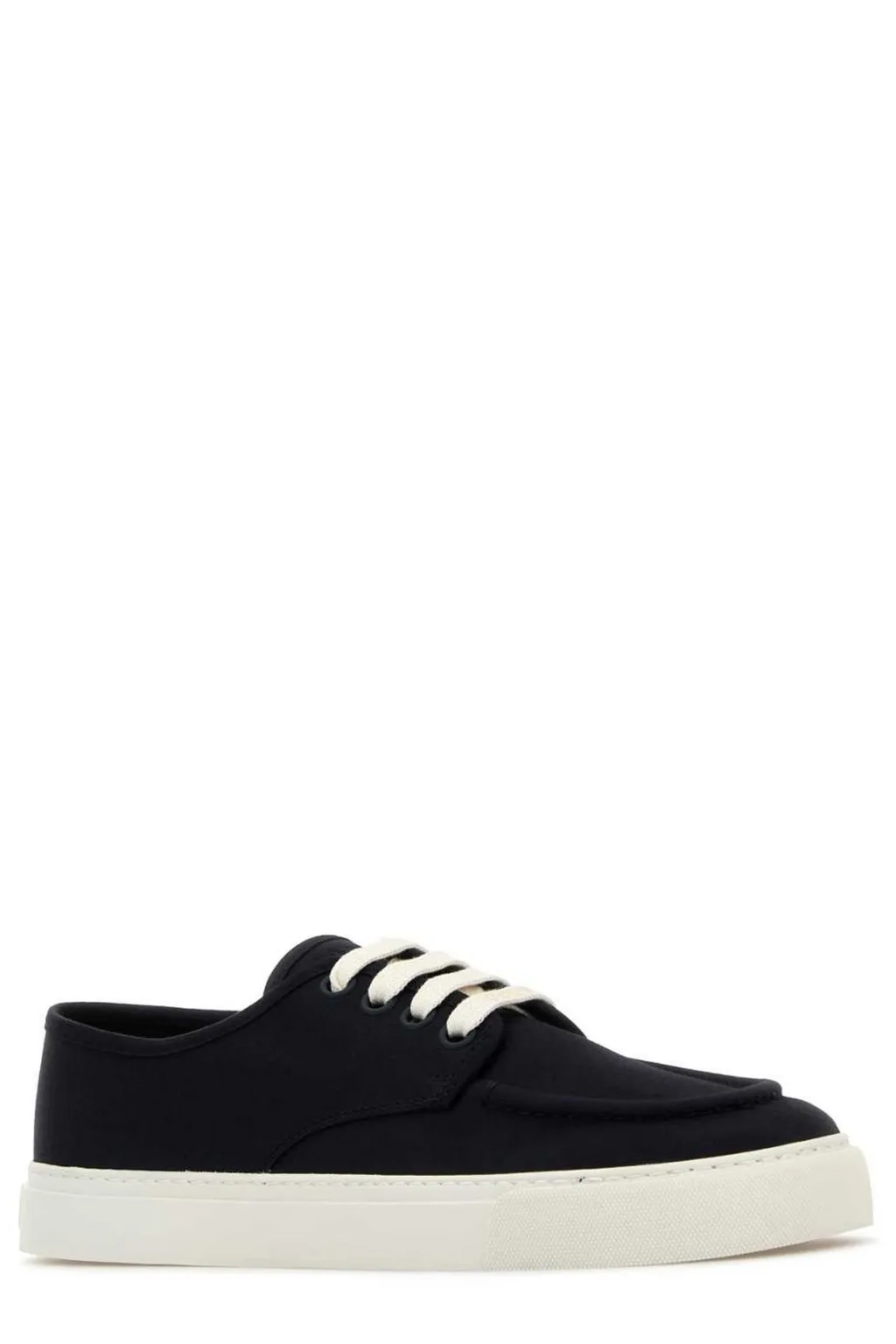 Prada Round-Toe Lace-Up Sneakers