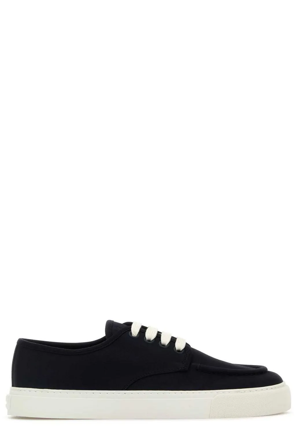 Prada Round-Toe Lace-Up Sneakers