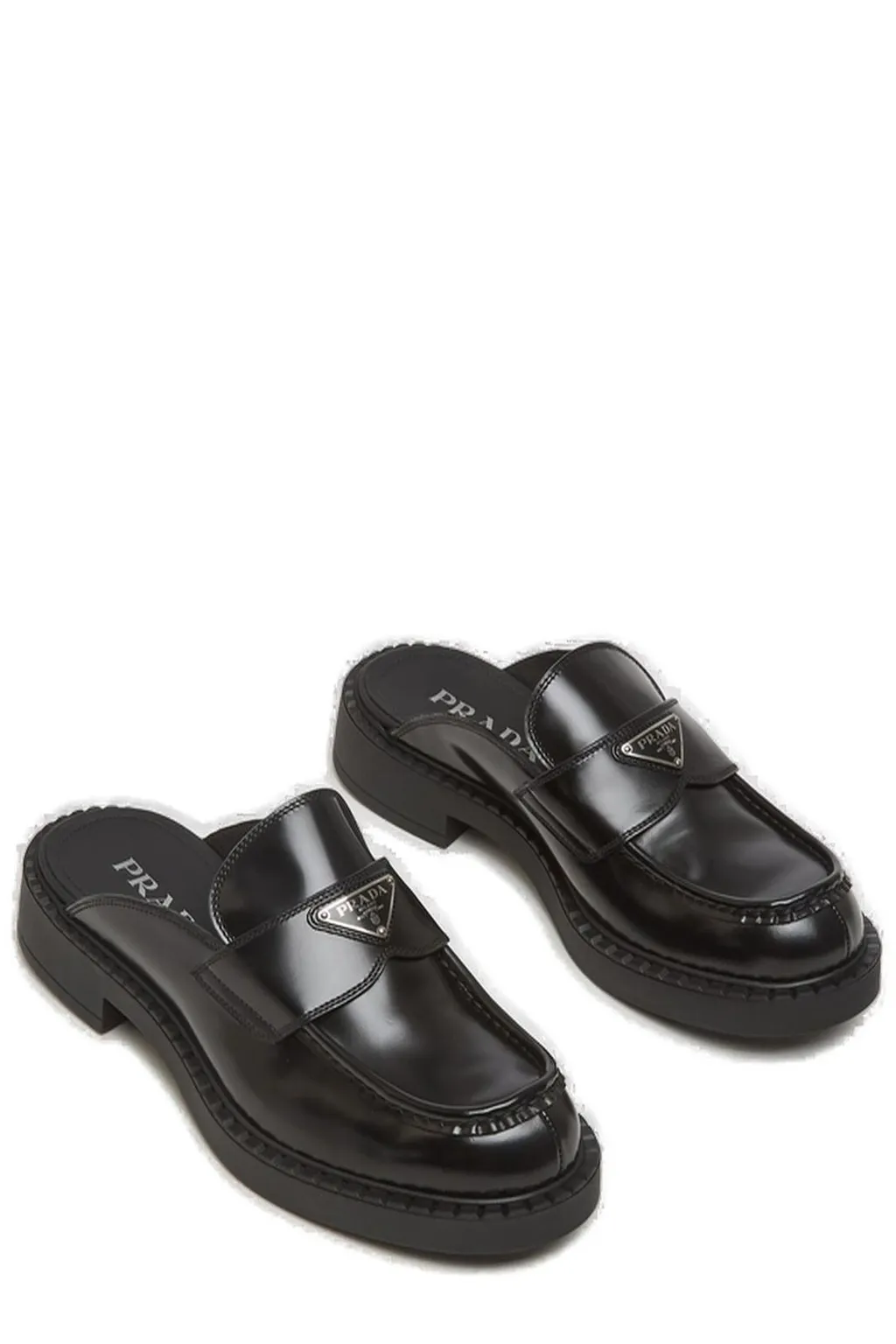Prada Triangle-Logo Slip-On Loafers