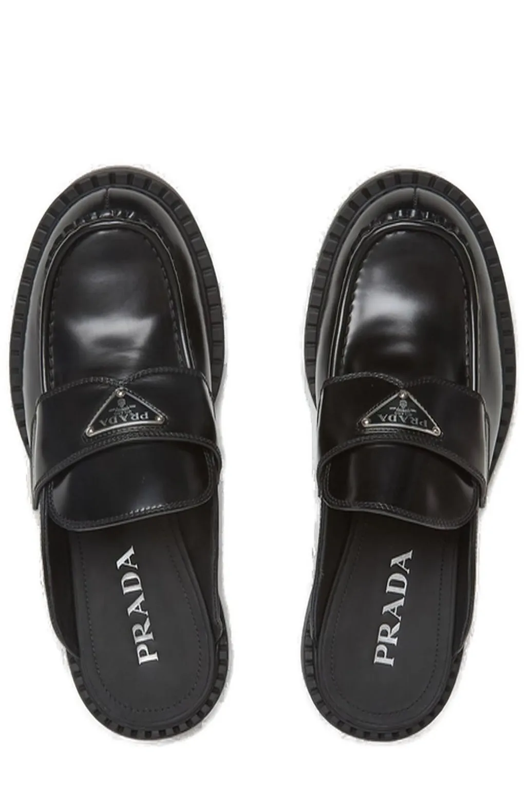 Prada Triangle-Logo Slip-On Loafers