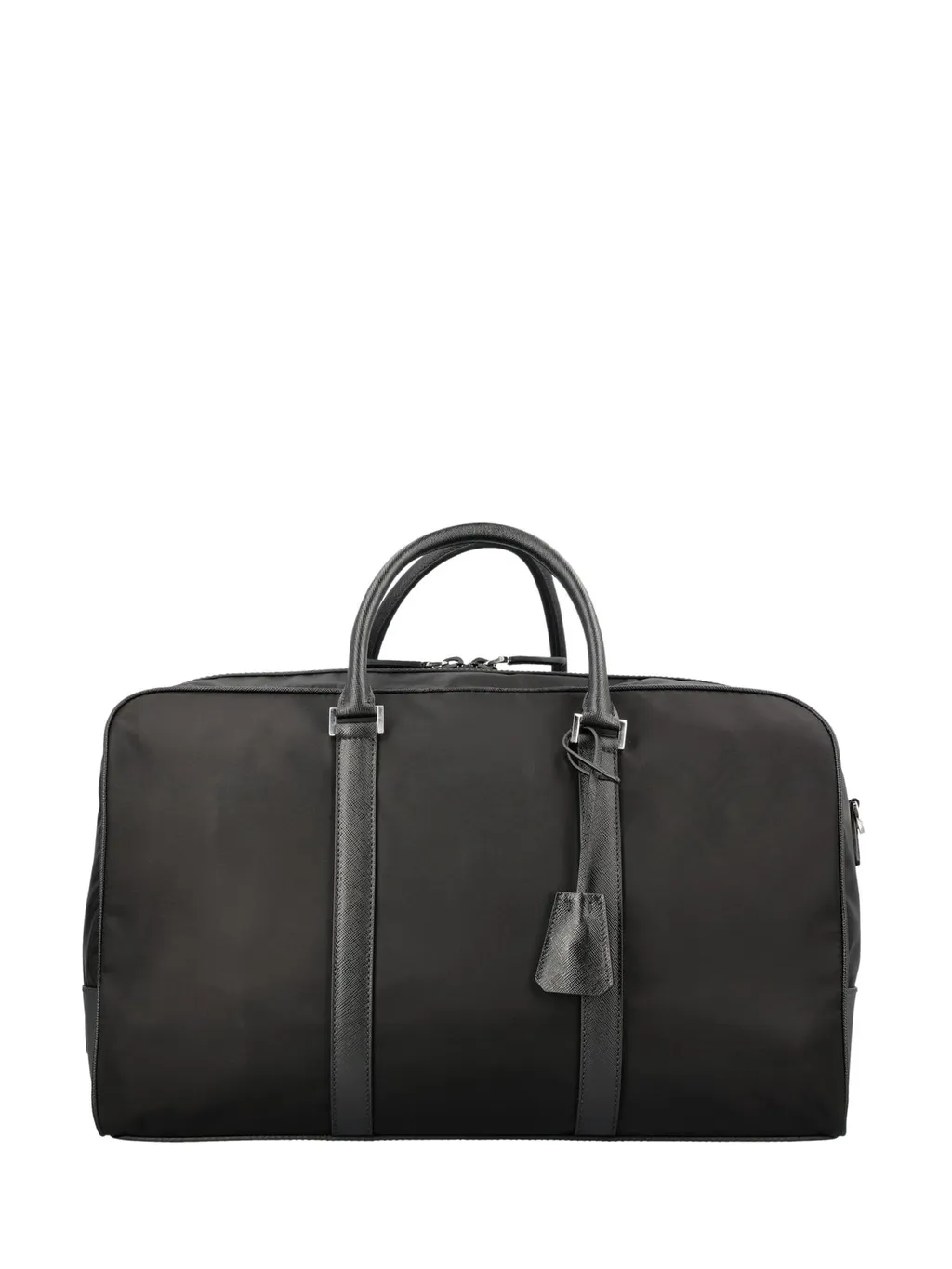 Prada Logo Patch Zip-Up Tote Bag
