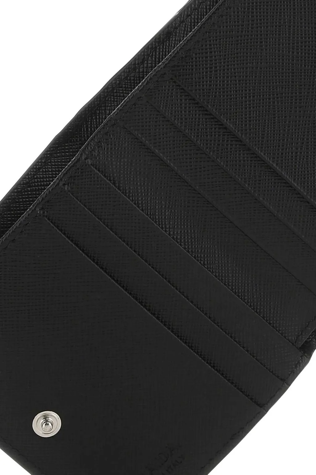 Prada Logo Plaque Bi-Fold Wallet