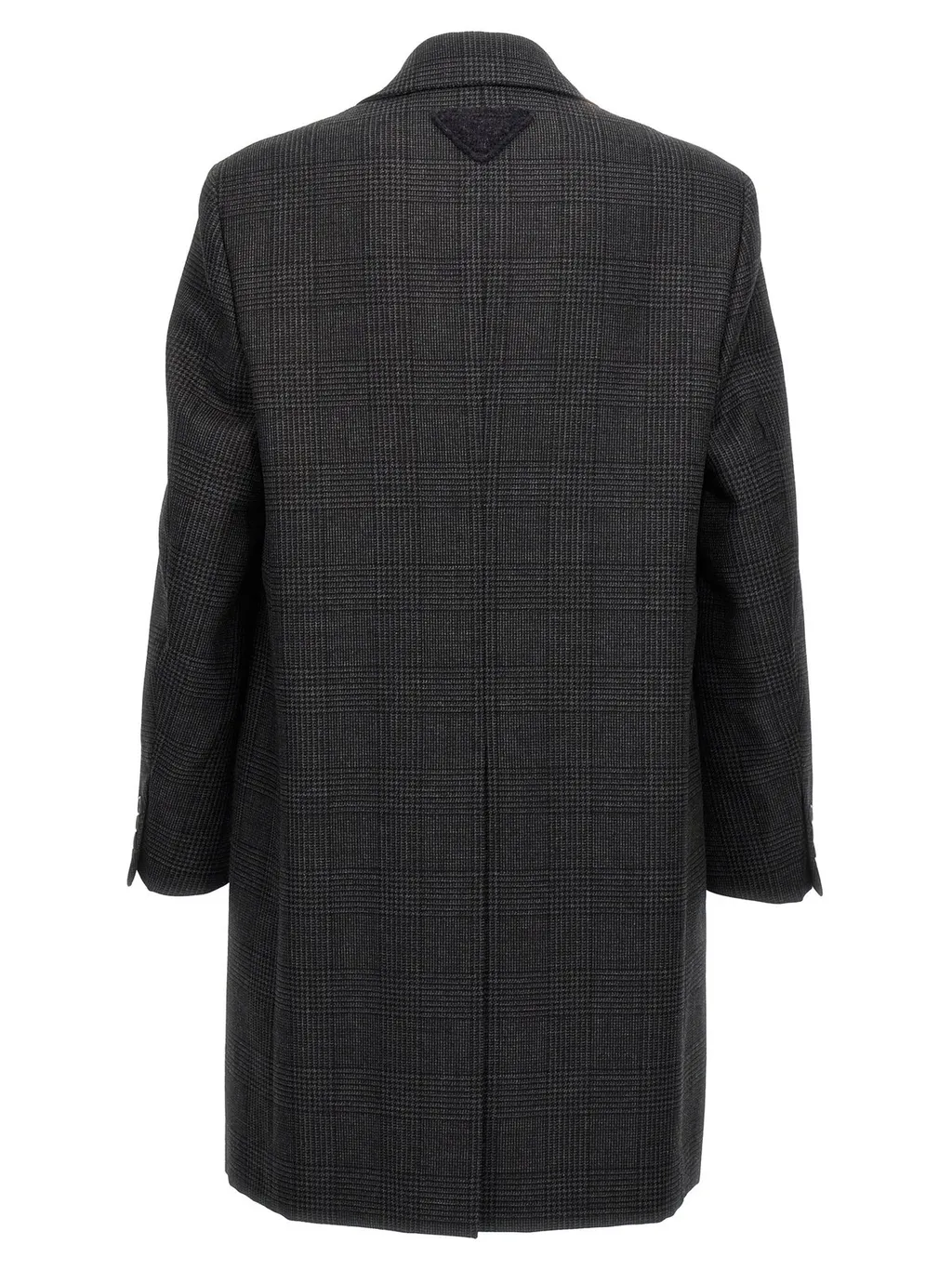 Prada Checked Single-Breasted Coat