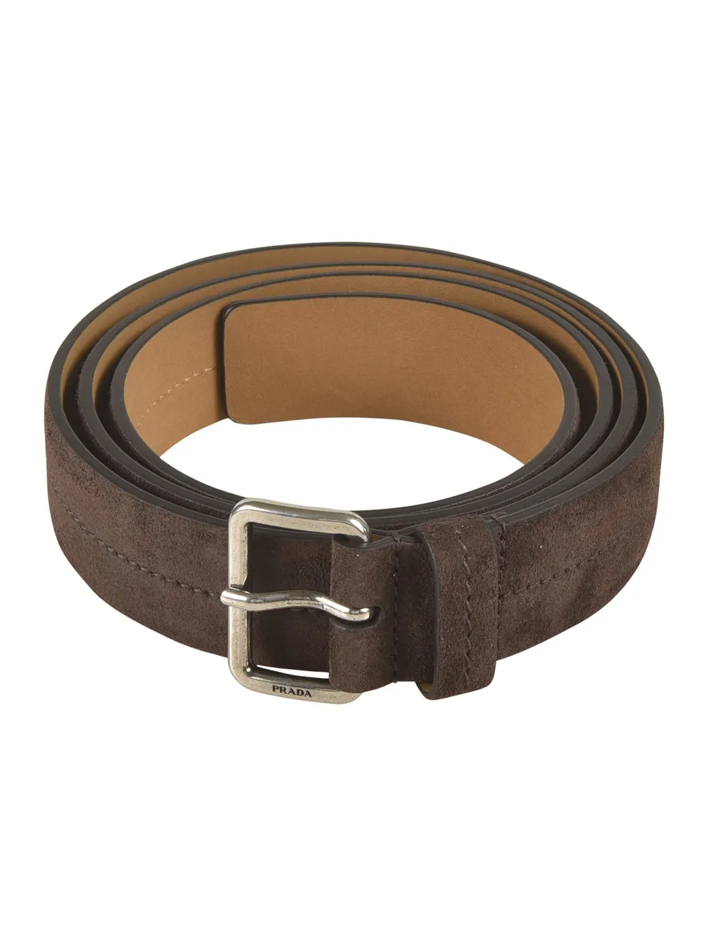 Prada Logo-Engraved Buckle Belt