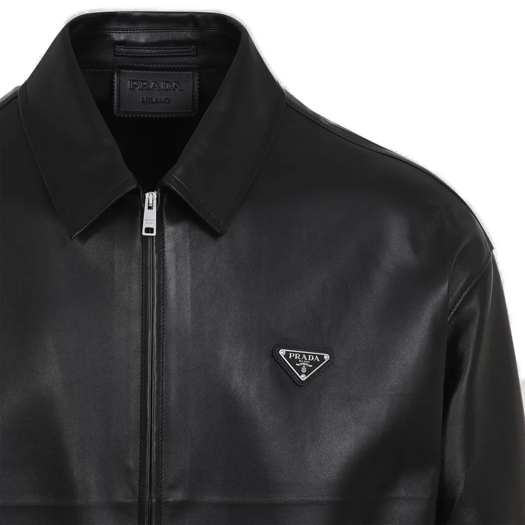 Prada Zip-Up Leather Jacket