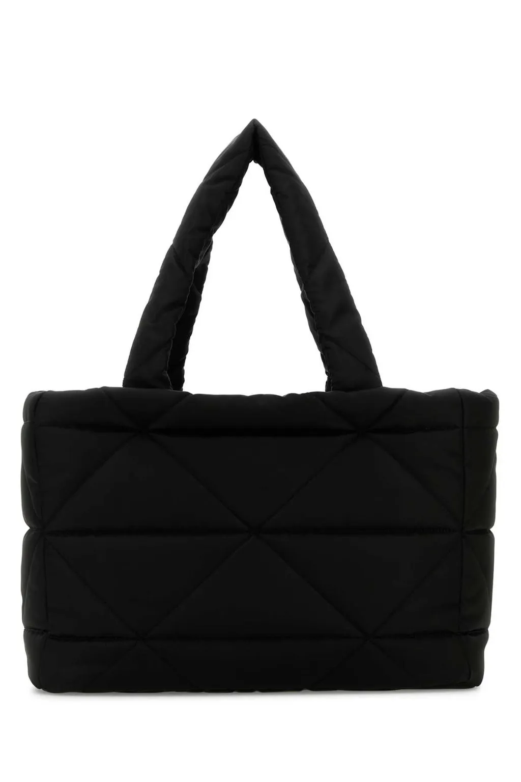 Prada Triangle-Logo Quilted Tote Bag