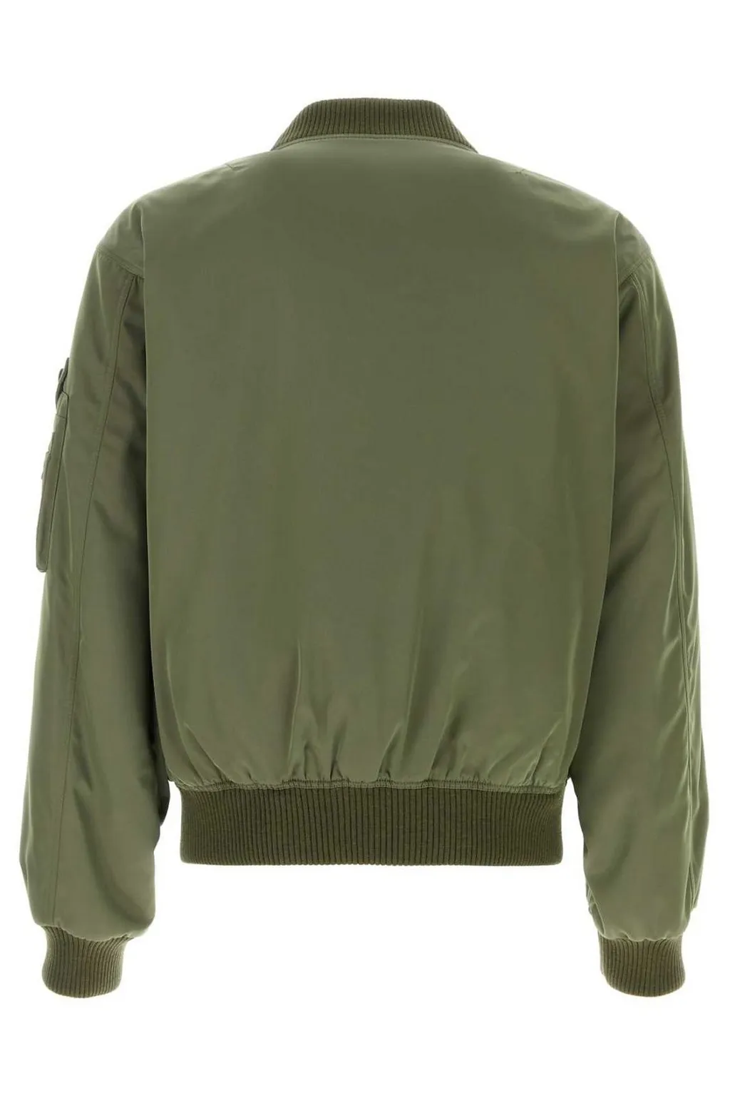Prada Triangle-Logo Zipped Bomber Jacket