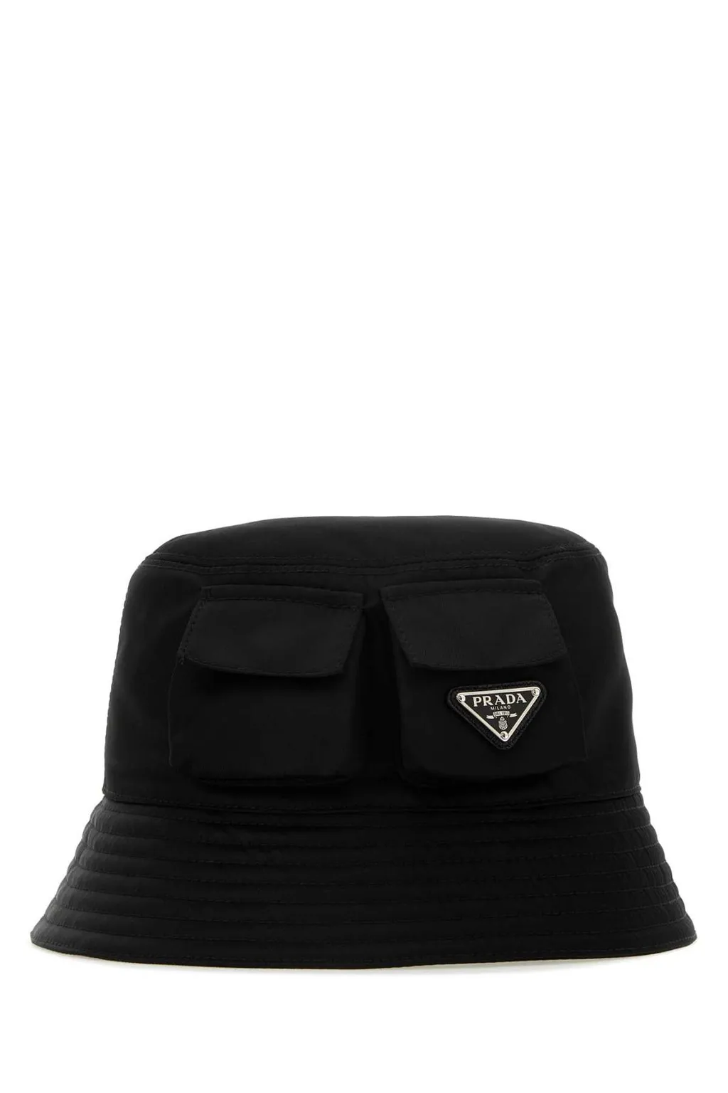 Prada Triangle-Logo Pocket-Detailed Bucket Hat
