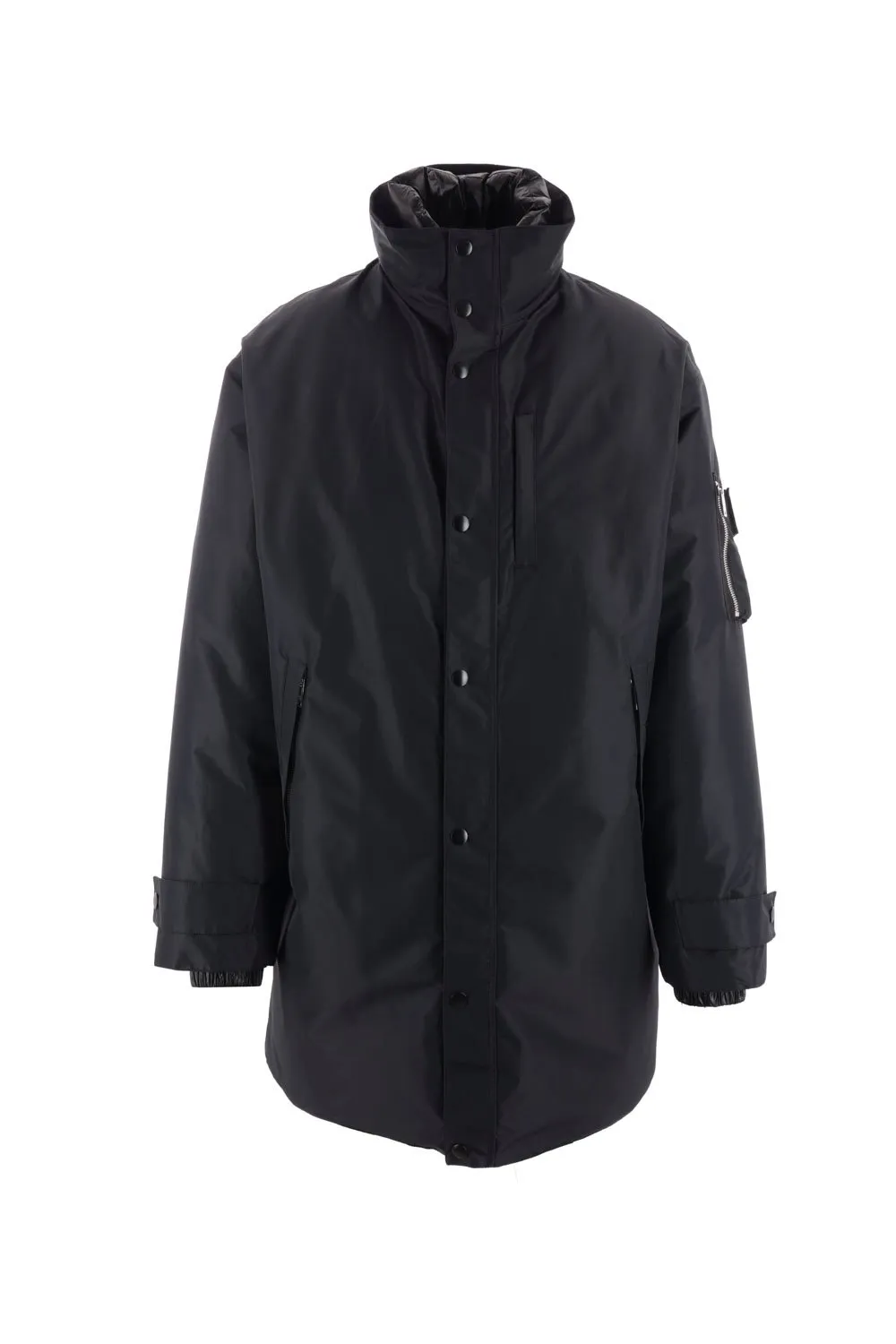 Prada High Neck Buttoned Coat