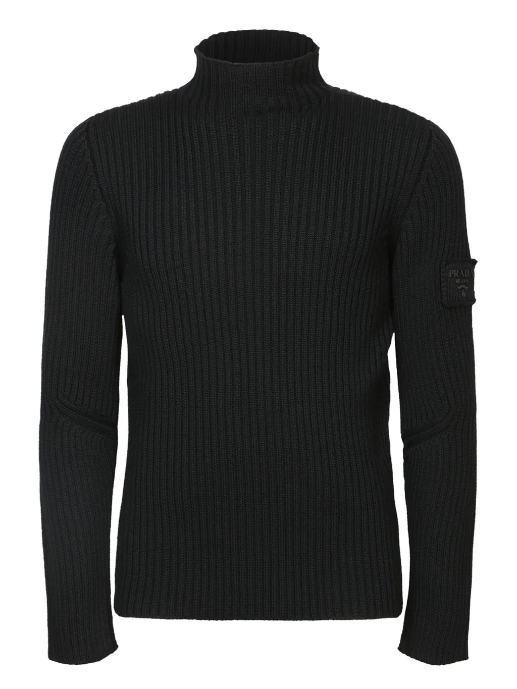 Prada Logo-Lettering Roll-Neck Jumper