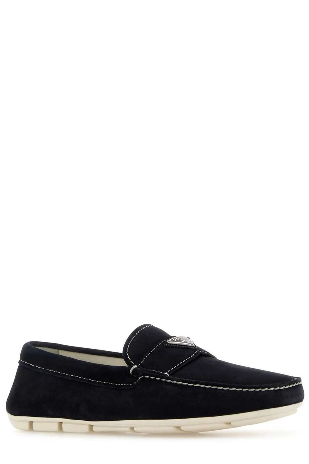 Prada Triangle-Logo Slip-On Loafers