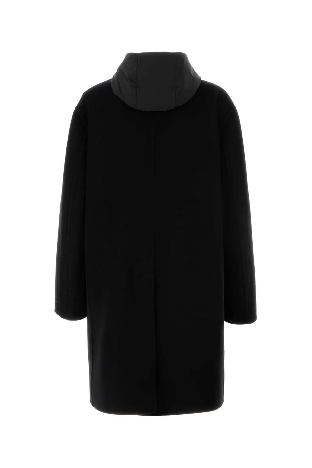 Prada Long Sleeved Straight Hem Overcoat