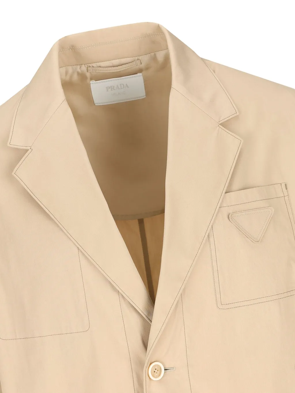 Prada Triangle Patch Button-Up Jacket