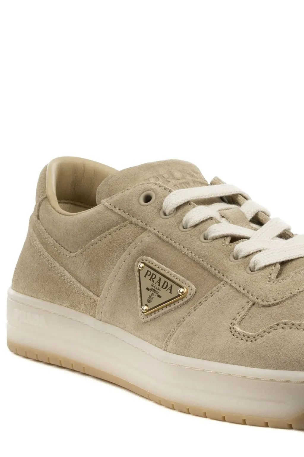 Prada Triangle-Logo Lace-Up Sneakers