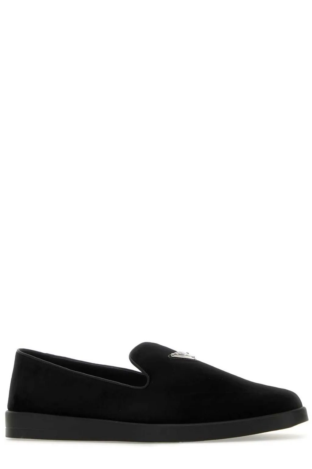 Prada Triangle Logo Slip-On Loafers