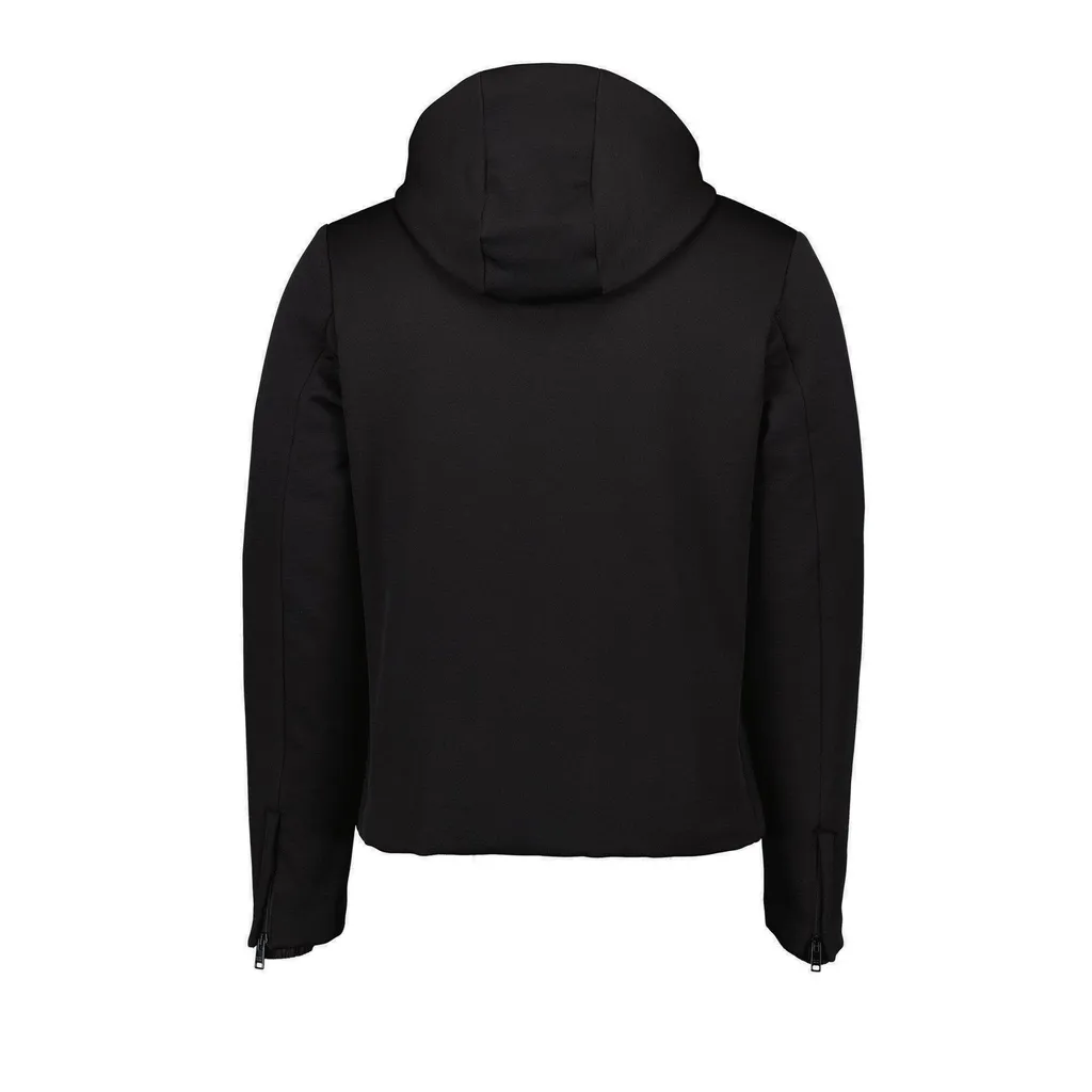 Prada Logo Plaque Zip-Up Hooded Jacket