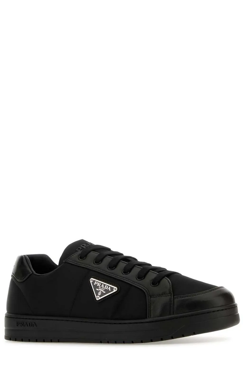 Prada Downtown Triangle-Logo Lace-Up Sneakers