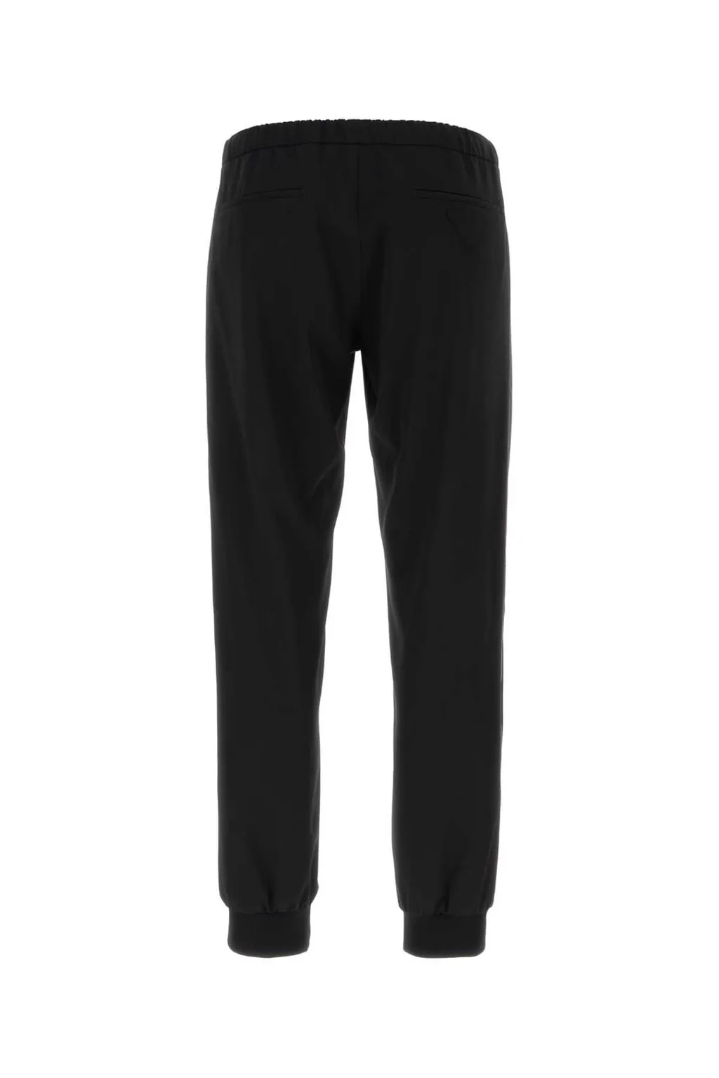Prada Logo Plaque Straight-Leg Pants