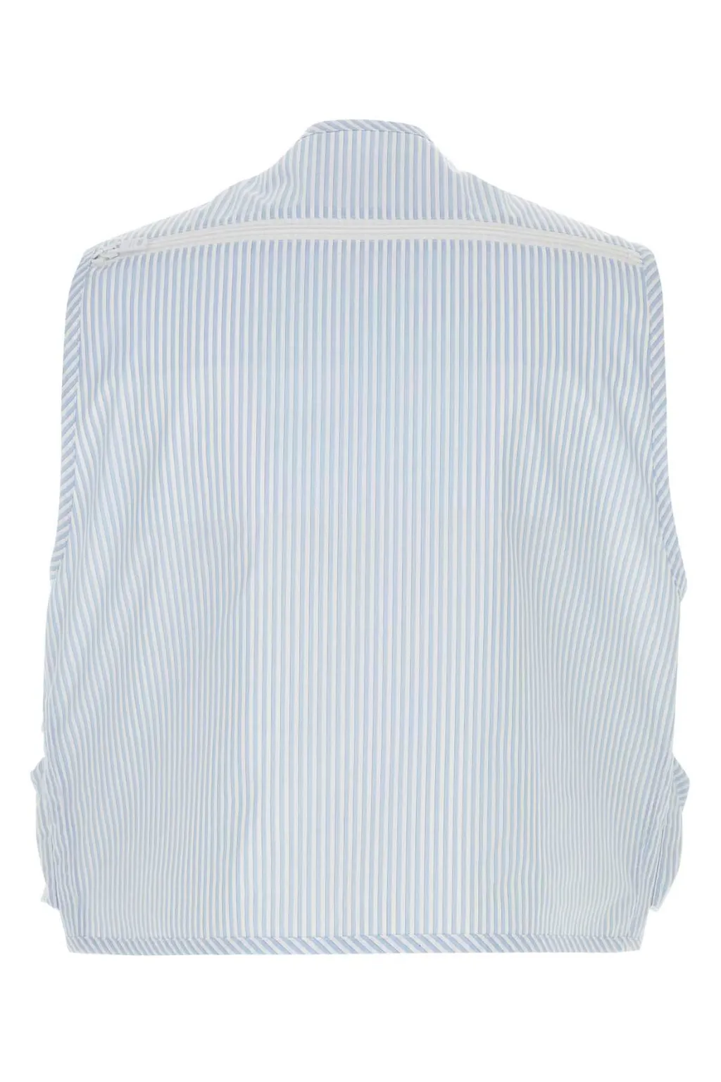 Prada Striped Zip Up Gilet