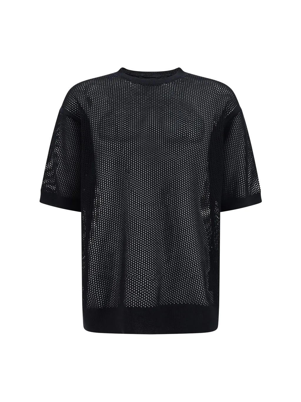 Prada Short-Sleeved Open-Knitted Top
