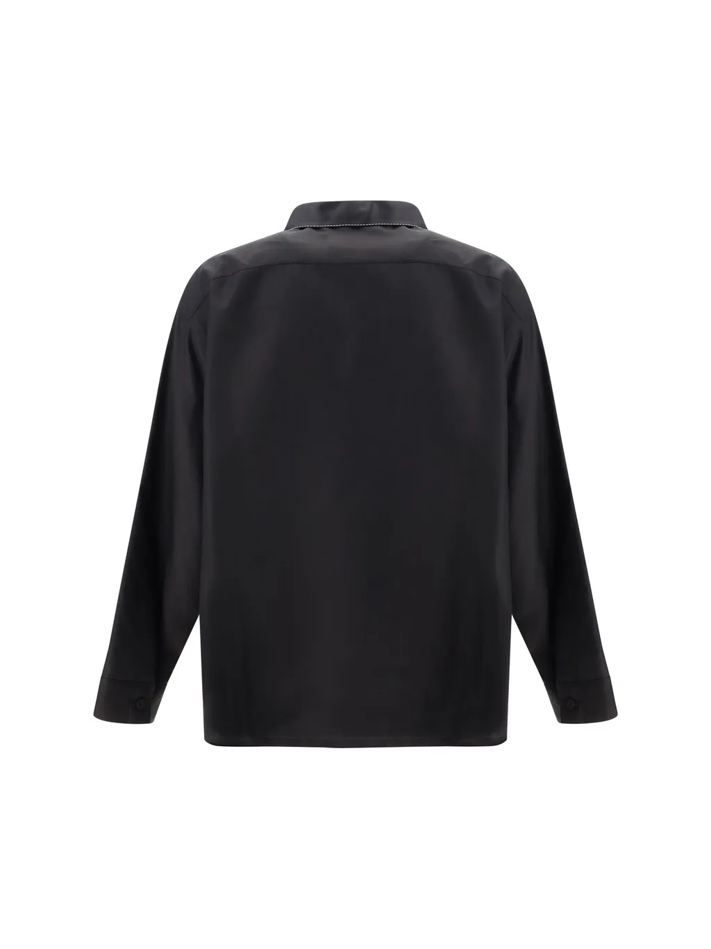 Prada Contrasting-Trim Button-Up Shirt