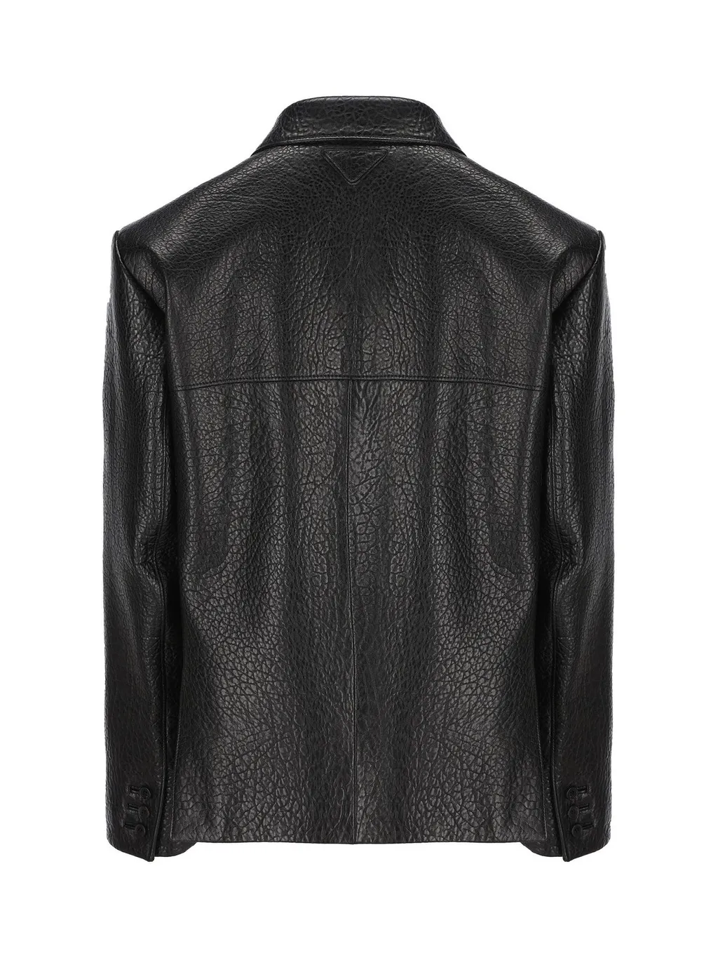 Prada Single-Breasted Long-Sleeved Leather Jacket