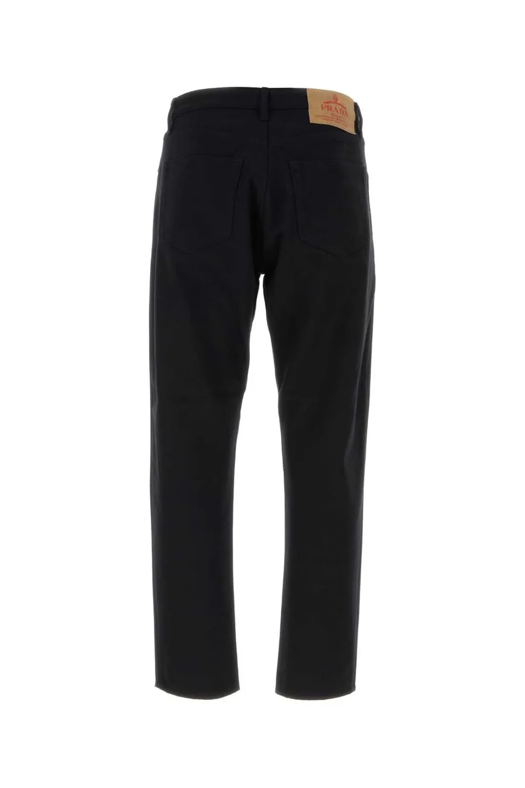 Prada Logo Patch Straight Leg Jeans