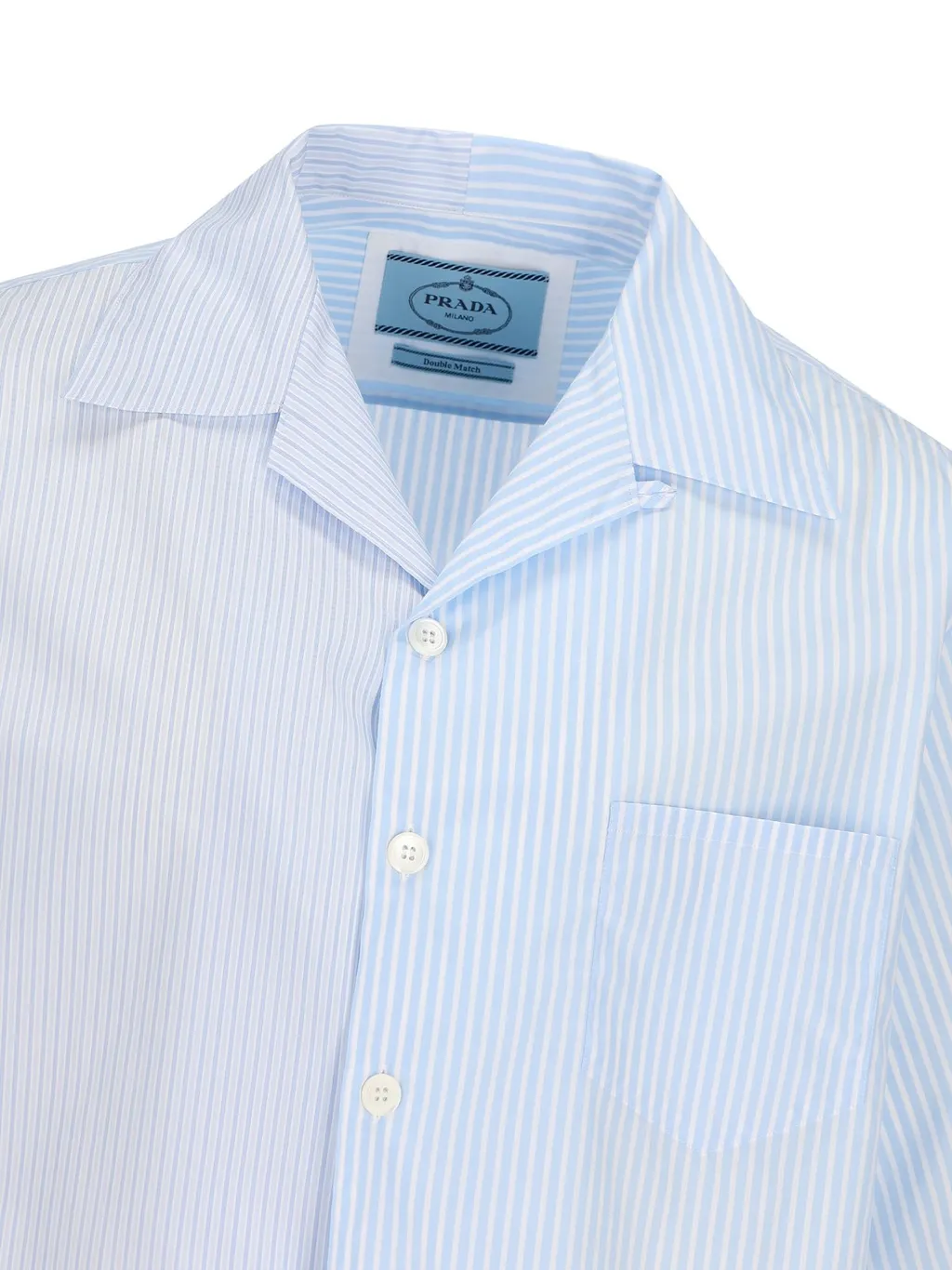Prada Striped Short-Sleeved Button-Up Shirt