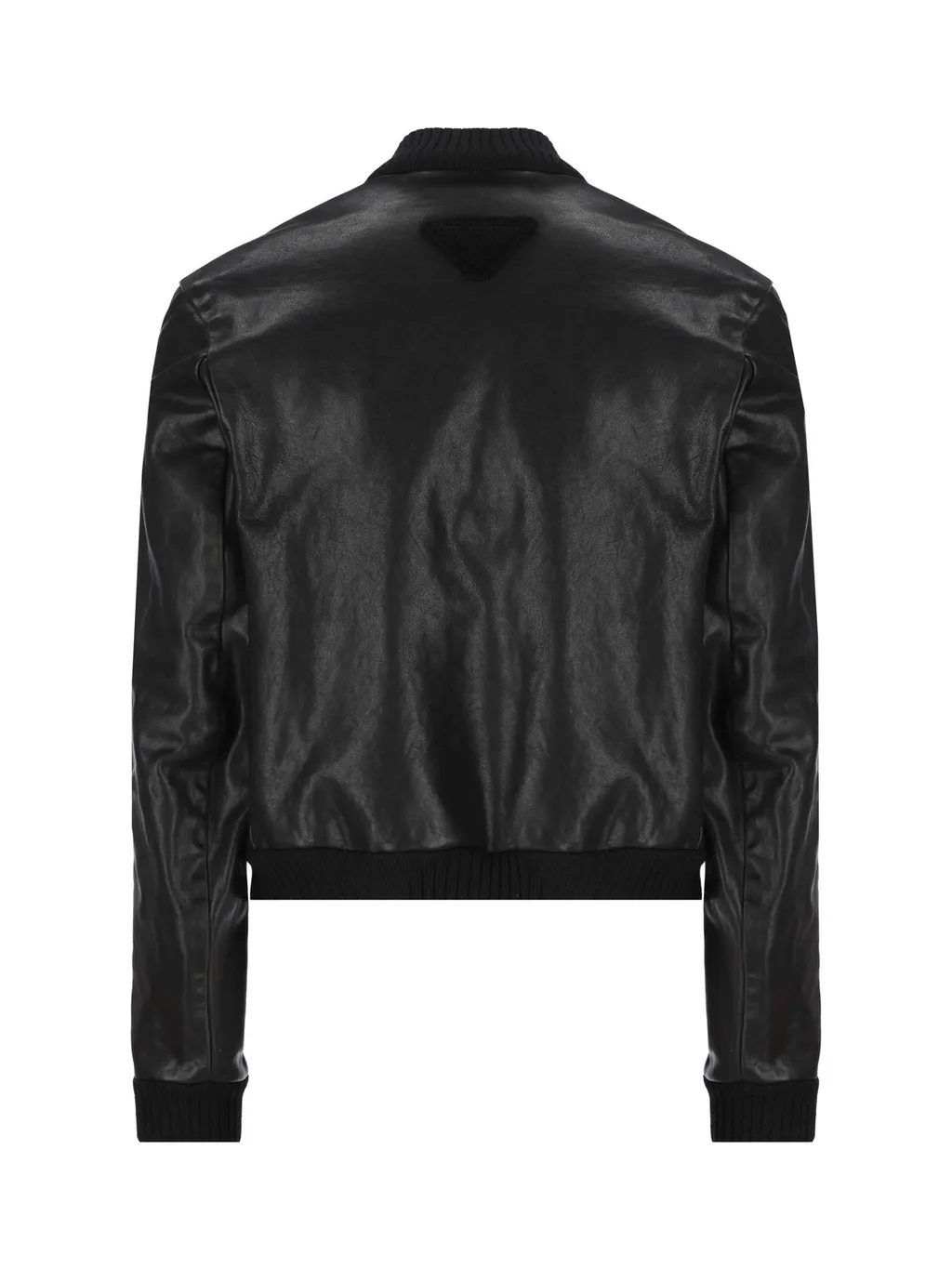 Prada Long-Sleeved Zipped Leather Bomber Jacket