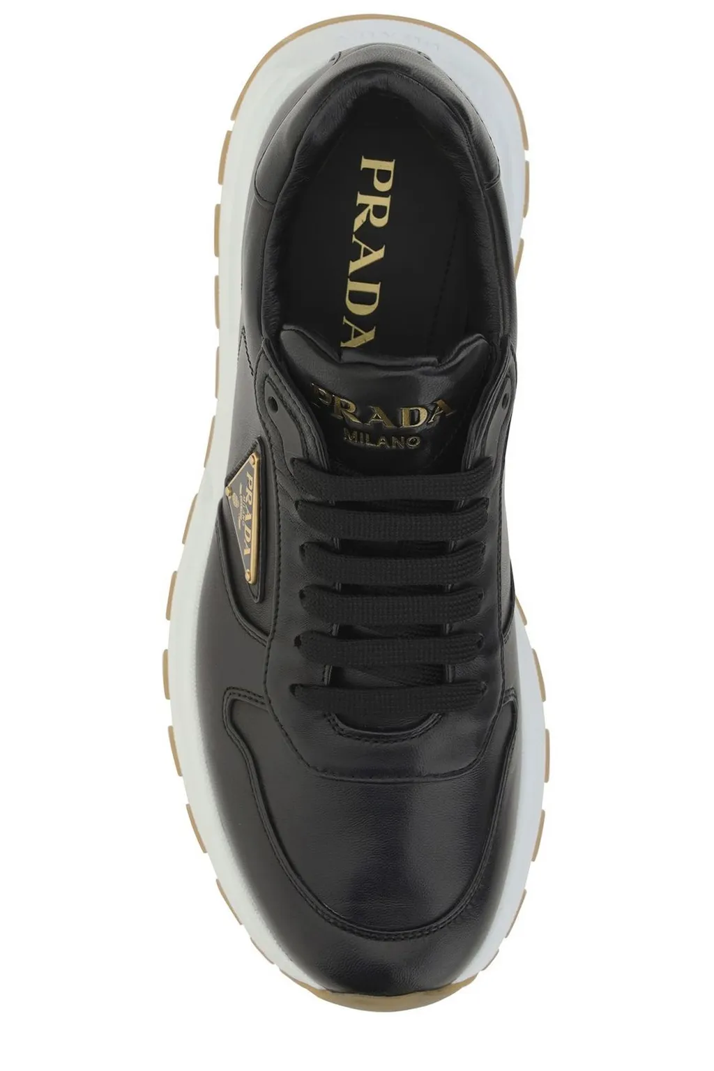 Prada Triangle-Logo Lace-Up Sneakers