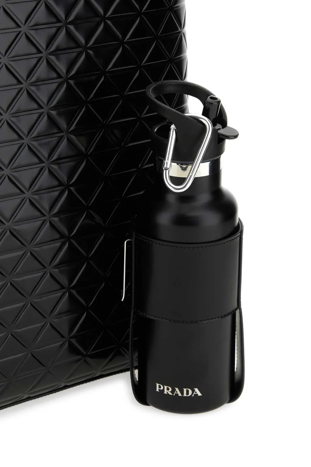 Prada Embossed-Printed Top Handle Bag