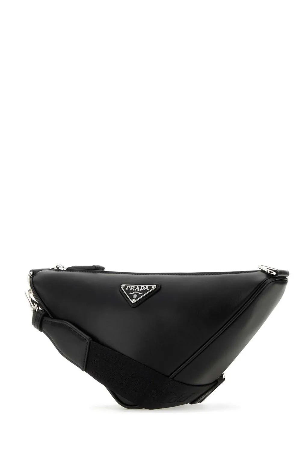 Prada Triangle Logo Zipped Messenger Bag