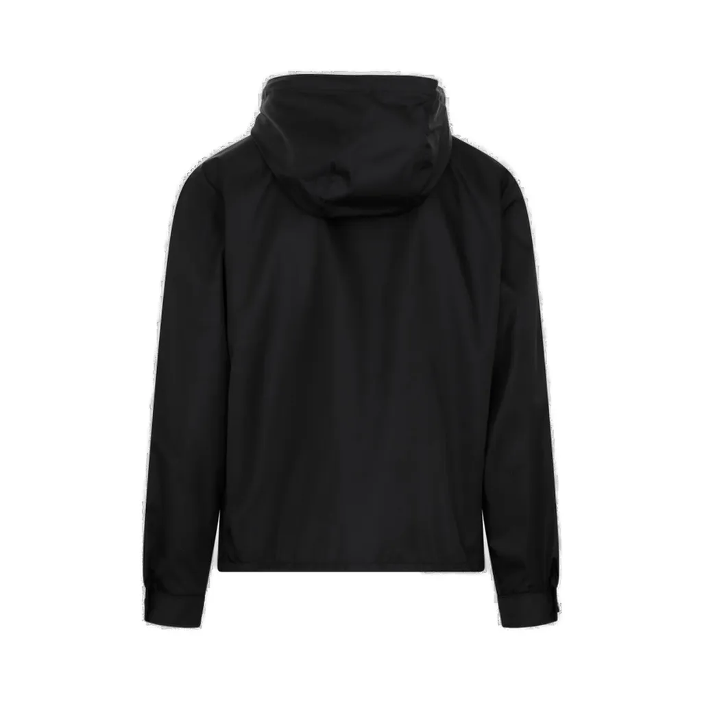 Prada Logo Plaque Zip-Up Jacket