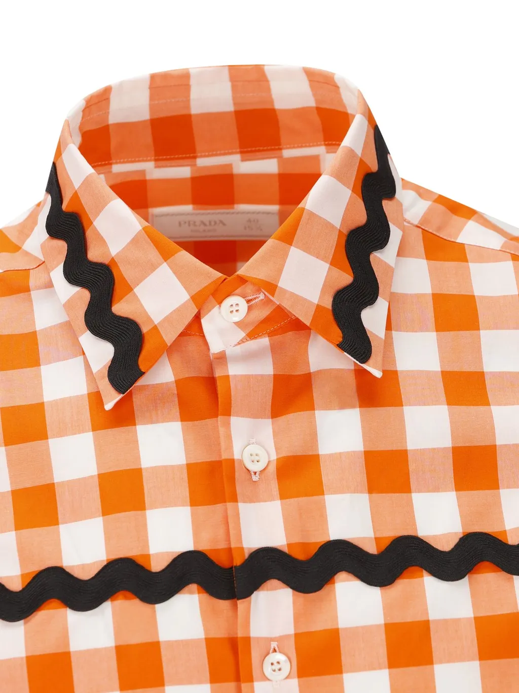 Prada Check-Printed Buttoned Shirt