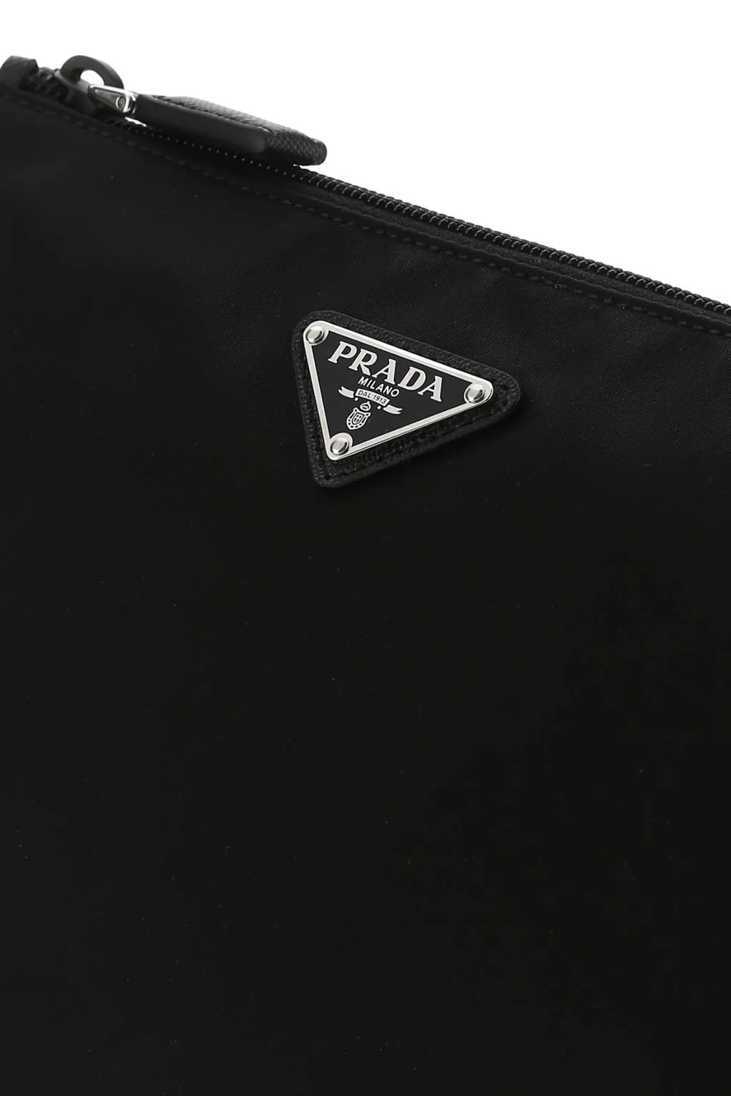 Prada Logo Plaque Pouch