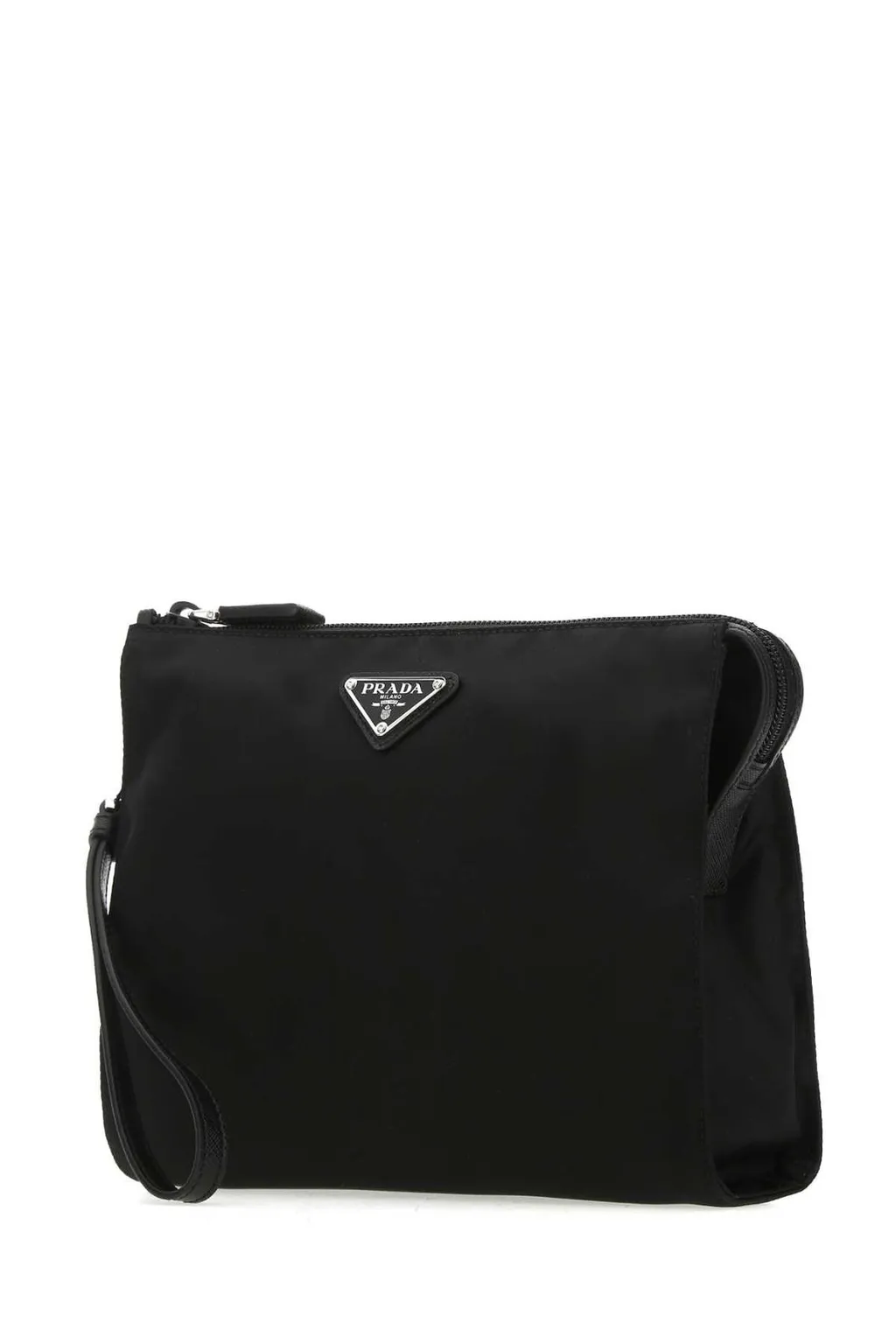 Prada Logo Plaque Pouch