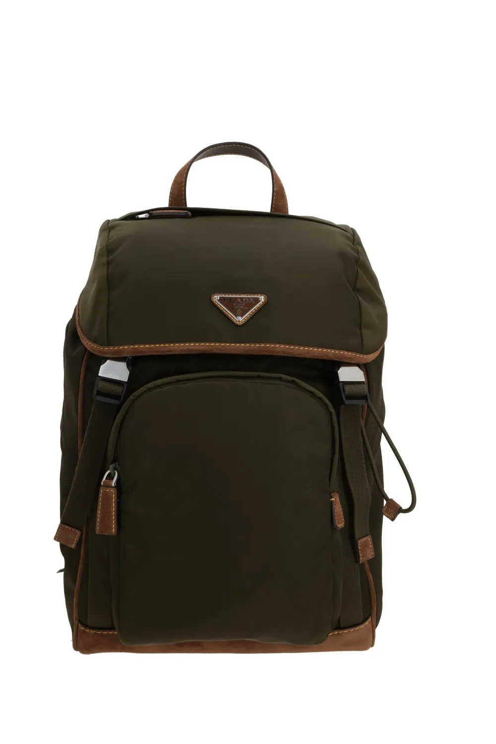 Prada Logo Plaque Buckle-Fastened Backpack