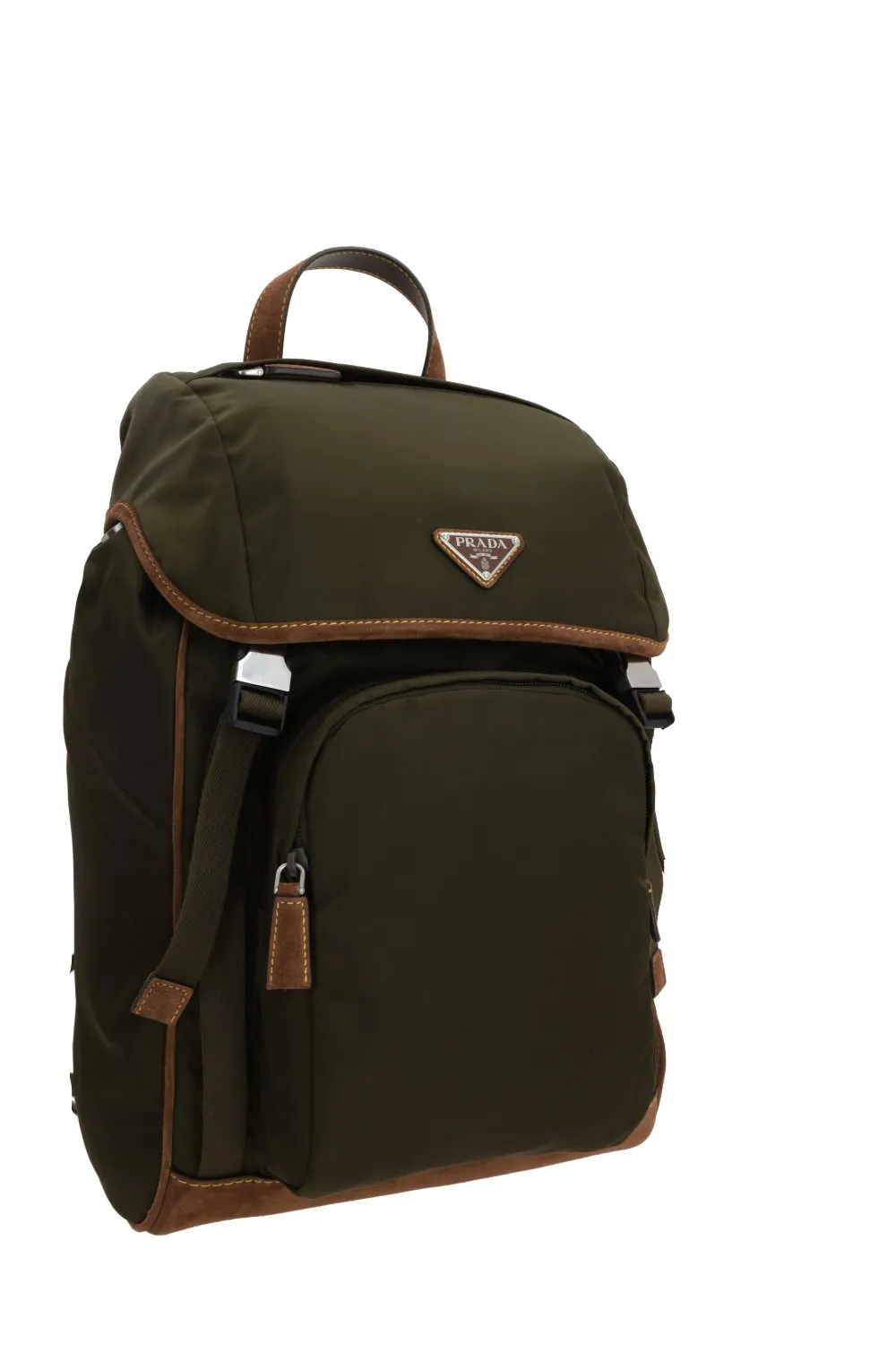 Prada Logo Plaque Buckle-Fastened Backpack