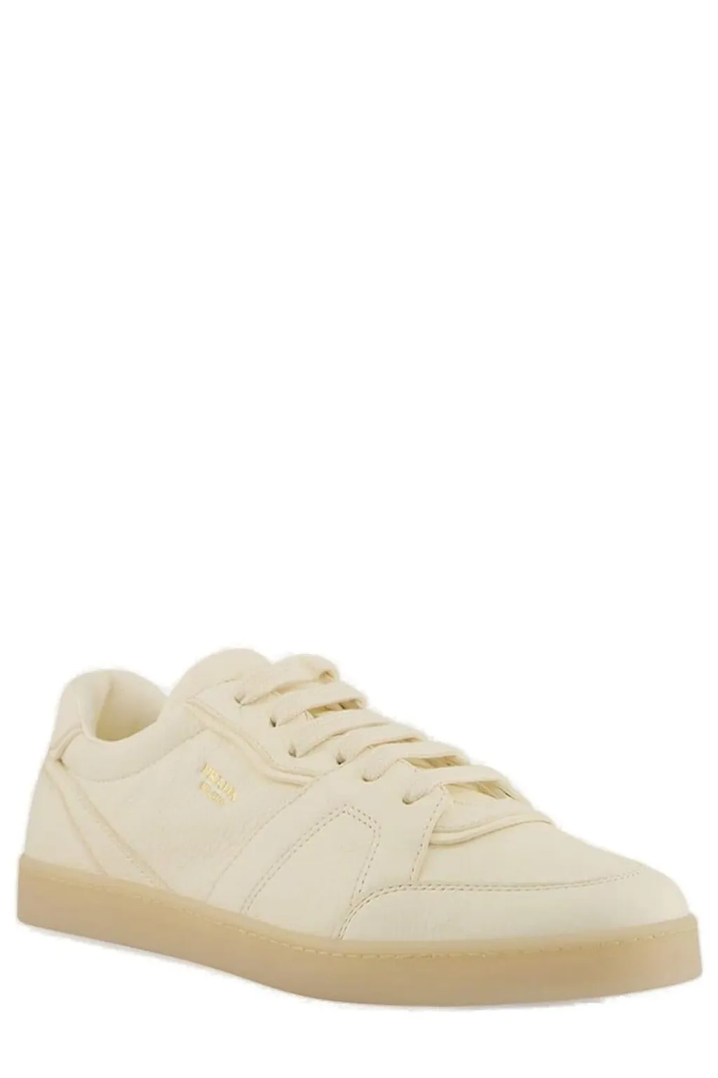 Prada Round-Toe Lace-Up Sneakers