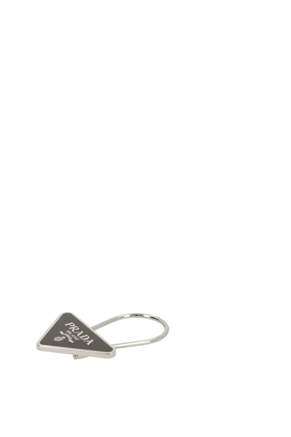 Prada Triangle-Logo Keychain