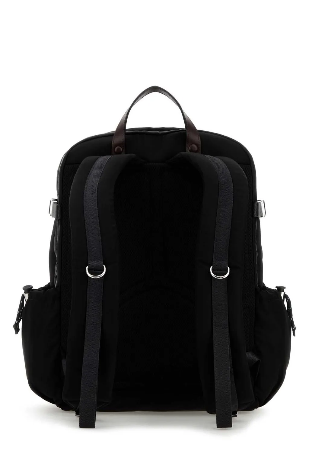 Prada Triangle-Logo Zipped Backpack