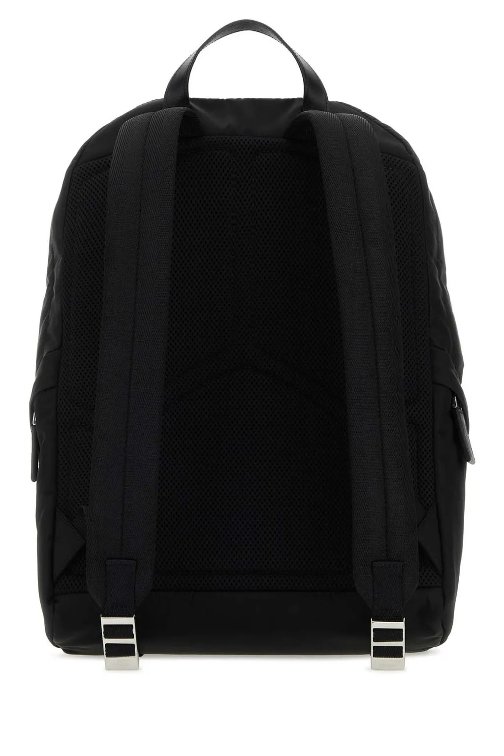 Prada Logo-Plaque Zipped Backpack