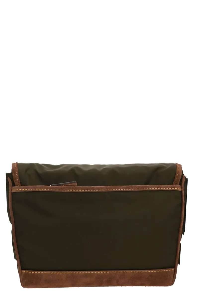 Prada Re-Nylon Triangle-Logo Panelled Messenger Bag