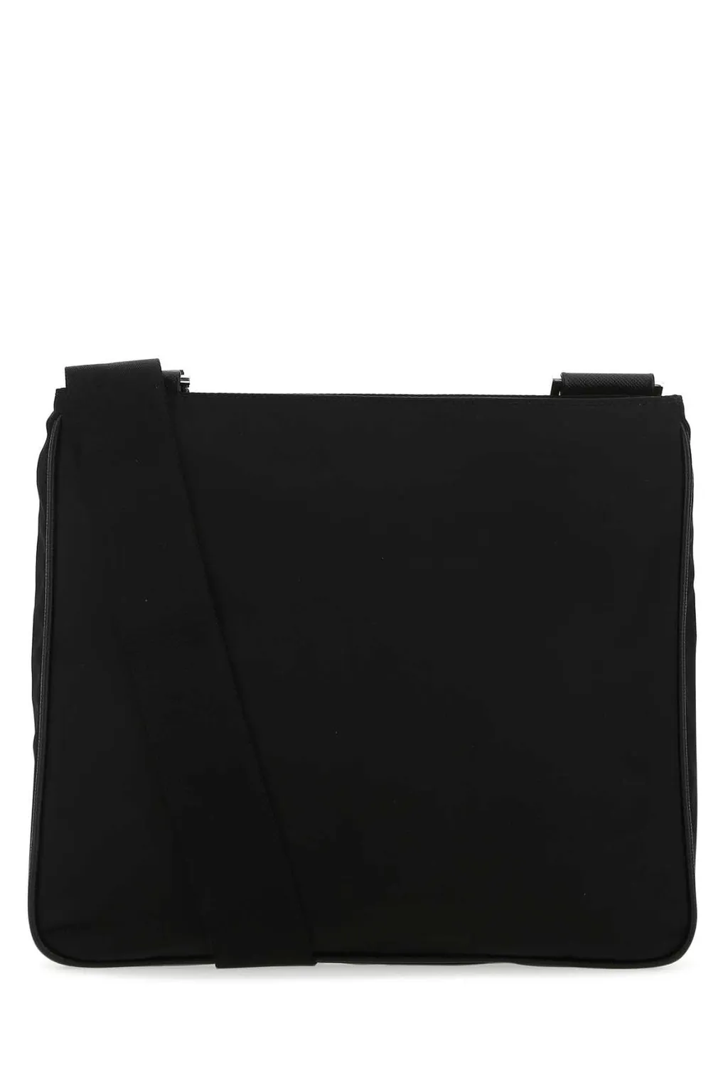 Prada Logo Plaque Zipped Messenger Bag