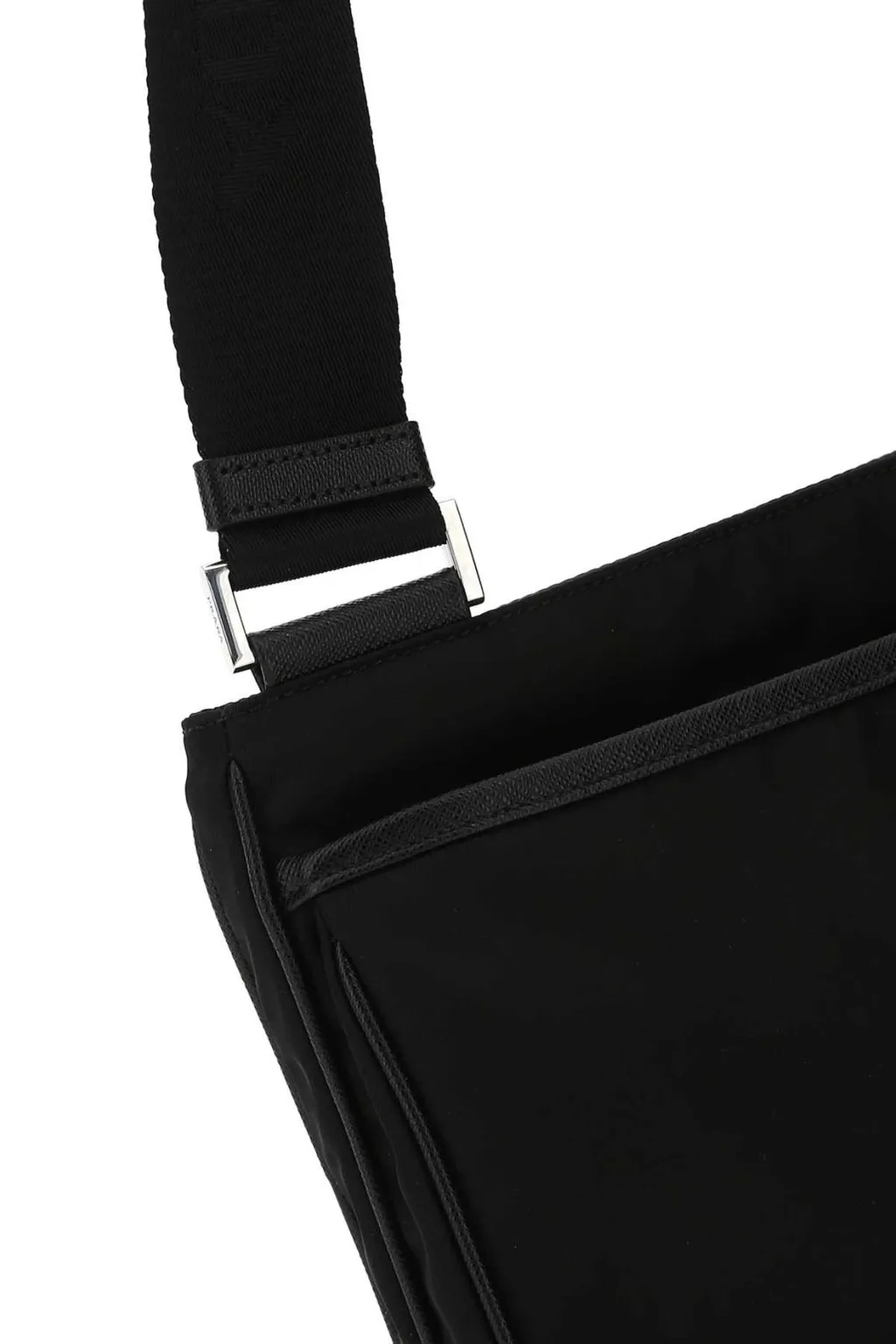 Prada Logo Plaque Zipped Messenger Bag
